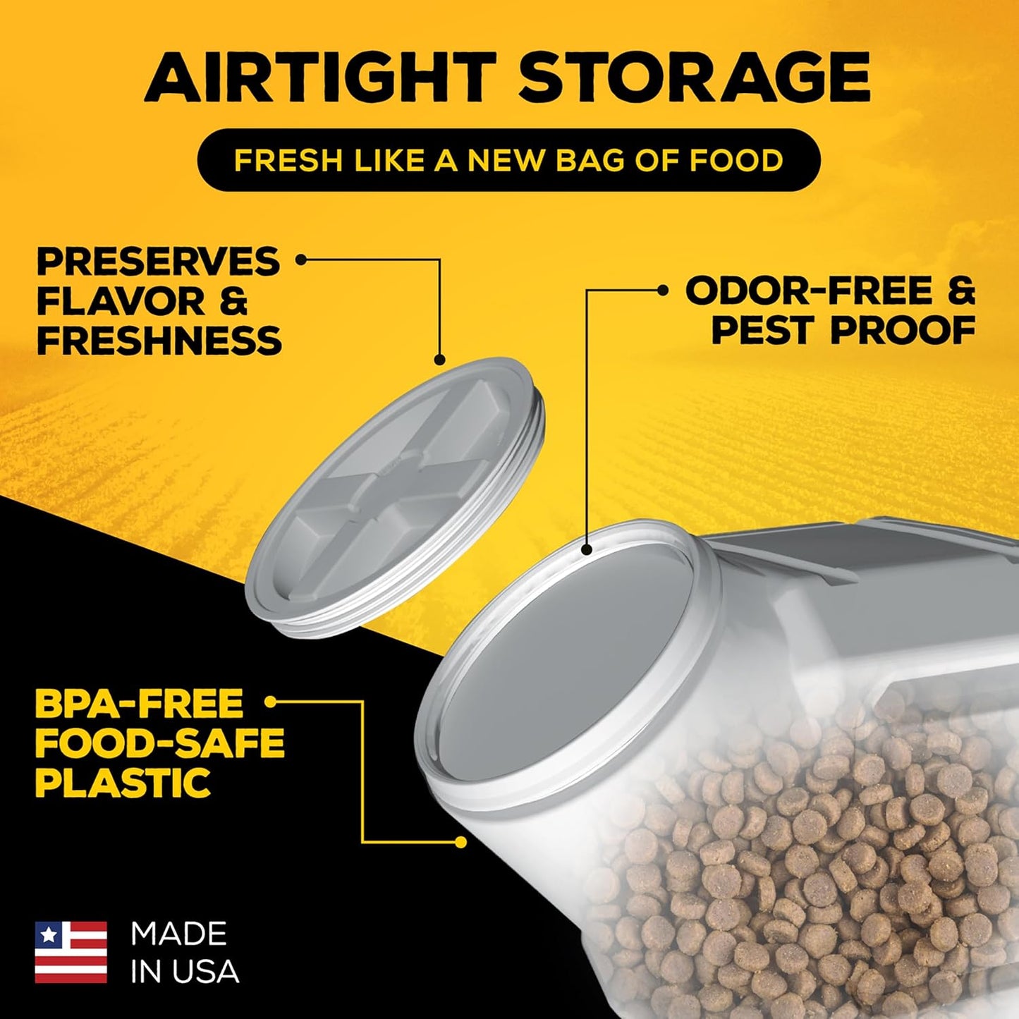 Vittles Vault Stackable Airtight Pet Food Storage Container